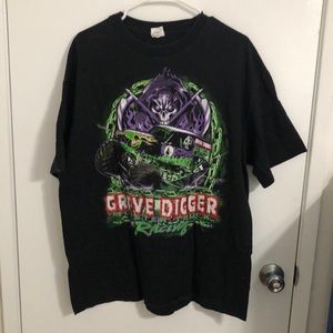 Grave digger front and back limited edition t shirt